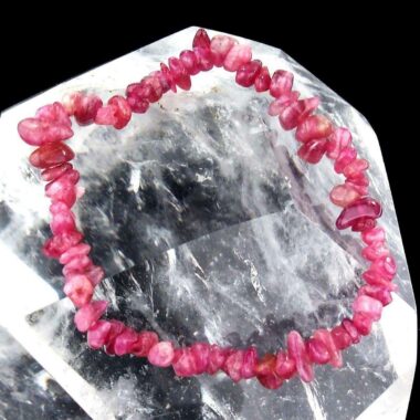 Turmalin rot | Rubellit Edelstein Armband flexibel und dehnbar Edelsteine Heilsteine bei Wunderstein24