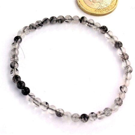 Turmalinquarz Ø 4,5 mm Edelstein Kugel Armband flexibel und dehnbar Edelsteine Heilsteine bei Wunderstein24