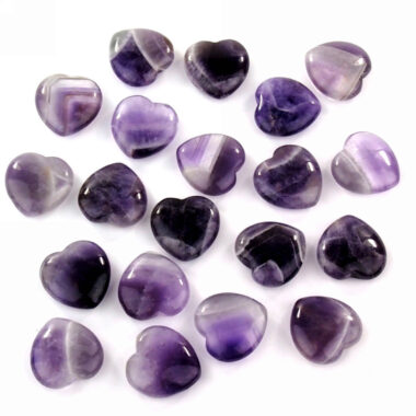 Amethyst Herz Ø ca. 25 mm A – Qualität aus Brasilien Edelsteine Heilsteine bei Wunderstein24