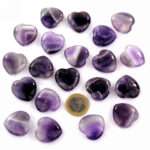 Amethyst Herz Ø ca. 25 mm A – Qualität aus Brasilien Edelsteine Heilsteine bei Wunderstein24