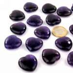 Amethyst Herz Ø ca. 25 mm AA – Qualität aus Brasilien Edelsteine Heilsteine bei Wunderstein24