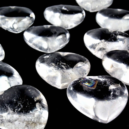 Bergkristall Herz glasklar Ø ca. 30 mm AA – Qualität aus Brasilien Edelsteine Heilsteine bei Wunderstein24