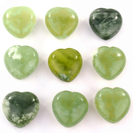 Jade | Serpentin großes Herz Ø ca. 40 mm AA – Qualität Edelsteine Heilsteine bei Wunderstein24