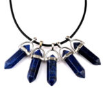 Lapislazuli Spitze | Doppelender Anhänger mit silberner Öse Edelsteine Heilsteine bei Wunderstein24