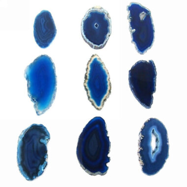 Achatscheibe blau Länge je 48 – 88 mm aus Brasilien Edelsteine Heilsteine bei Wunderstein24