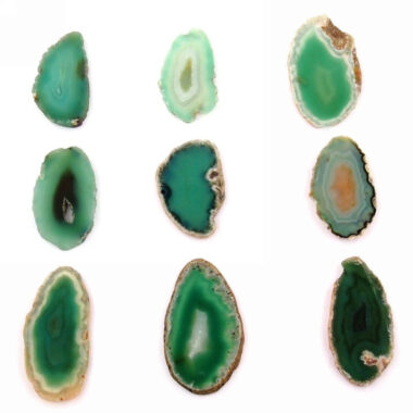 Achatscheibe grün Länge je 48 – 88 mm aus Brasilien Edelsteine Heilsteine bei Wunderstein24