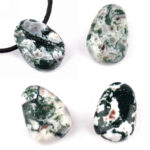 Baumachat Cabochon Anhänger seitlich gebohrt Edelsteine Heilsteine bei Wunderstein24