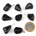 Regenbogen-Obsidian Anhänger mit silberner Öse Edelsteine Heilsteine bei Wunderstein24