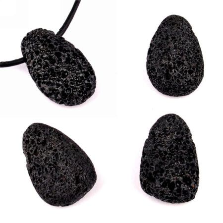 Lava Cabochon Anhänger seitlich gebohrt Edelsteine Heilsteine bei Wunderstein24