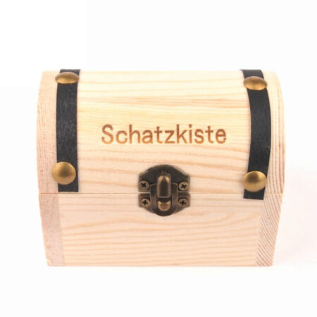 Schatzkiste | Piraten – Schatztruhe mit 200 g Edelsteinmischung Ø ca. 6 – 10 mm Edelsteine Heilsteine bei Wunderstein24