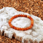 Aventurin orange Ø 7 mm Kugel Edelstein Armband flexibel und dehnbar Edelsteine Heilsteine bei Wunderstein24