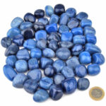 Aventurin blau | Blauquarz Trommelsteine Ø ca. 20 – 30 mm Edelsteine Heilsteine bei Wunderstein24