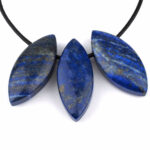Lapislazuli Navette Anhänger seitlich gebohrt Edelsteine Heilsteine bei Wunderstein24