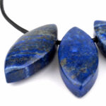Lapislazuli Navette Anhänger seitlich gebohrt Edelsteine Heilsteine bei Wunderstein24