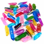 Aqua Aura Bergkristall – Spitzen rainbow Länge je ca. 30 – 60 mm Edelsteine Heilsteine bei Wunderstein24