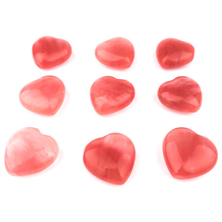 Erdbeerquarz Herz Ø ca. 24 mm A – Qualität Edelsteine Heilsteine bei Wunderstein24