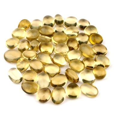Natur Citrin Trommelsteine handpoliert Ø ca. 25 – 30 mm Edelsteine Heilsteine bei Wunderstein24