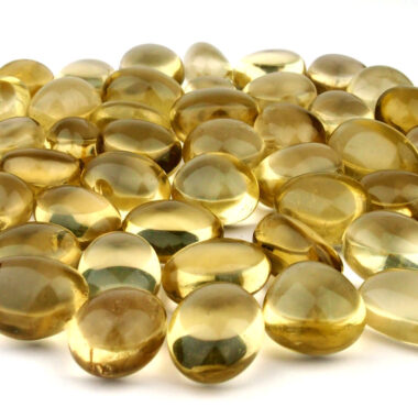 Natur Citrin Trommelsteine handpoliert Ø ca. 25 – 30 mm Edelsteine Heilsteine bei Wunderstein24