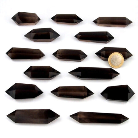Rauchquarz Doppelender | Doppelspitze transparent 40 g – 50 g aus Brasilien in bester Farbe Edelsteine Heilsteine bei Wunderstein24