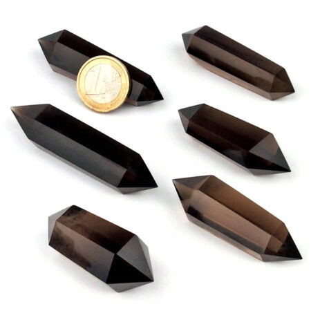 Rauchquarz Doppelender | Doppelspitze transparent 40 g – 50 g aus Brasilien in bester Farbe Edelsteine Heilsteine bei Wunderstein24