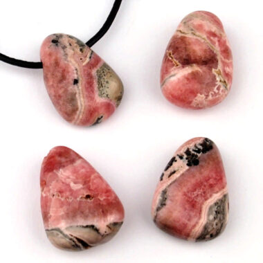 Rhodochrosit Cabochon Anhänger seitlich gebohrt Edelsteine Heilsteine bei Wunderstein24