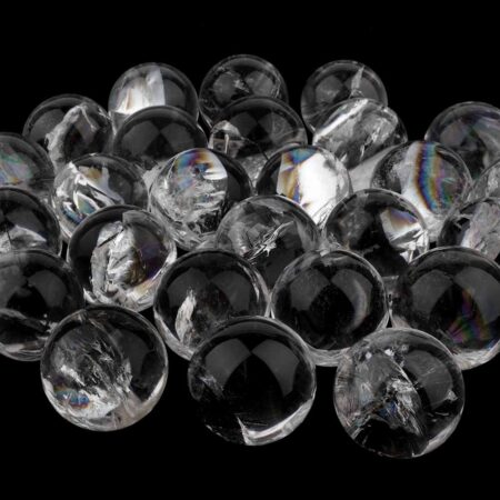 Bergkristall Kugel Ø 27 – 28 mm transparent und glasklar aus Brasilien Edelsteine Heilsteine bei Wunderstein24