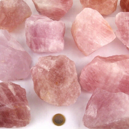 großer Rosenquarz Rohstein Natur ca. 300 – 400 g in sehr schöner Qualität und Farbe Edelsteine Heilsteine bei Wunderstein24