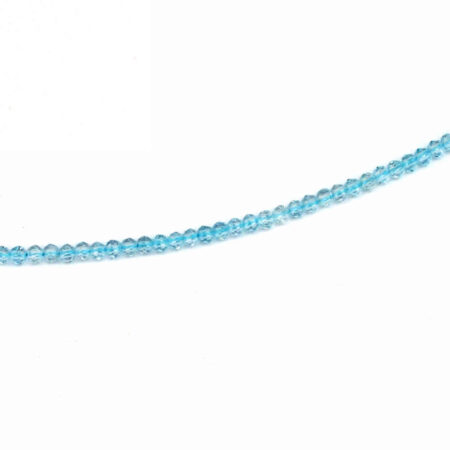 Topas blau facettierte Perlen Kette Länge 45 cm in bester Qualität Edelsteine Heilsteine bei Wunderstein24