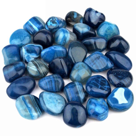 Achat Trommelsteine blau Ø 30 – 45 mm Edelsteine Heilsteine bei Wunderstein24