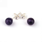 Tigerauge Ø 6 mm Kugel Ohrstecker Paar & 925 Sterling-Silber Edelsteine Heilsteine bei Wunderstein24