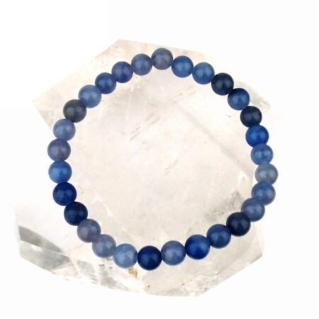 Aventurin blau | Blauquarz Ø 6 mm Kugel Edelstein Armband flexibel und dehnbar Edelsteine Heilsteine bei Wunderstein24