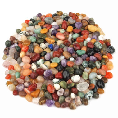 Bunte Trommelsteine – Mix 100% Naturmischung aus Indien Ø ca. 10 – 15 mm Edelsteine Heilsteine bei Wunderstein24