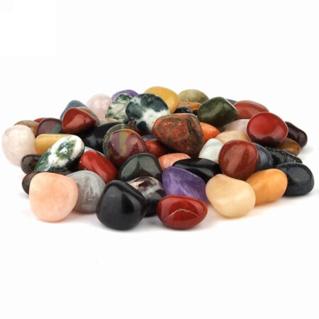 Bunte Trommelsteine – Mix 100% Naturmischung aus Indien Ø ca. 25 – 35 mm Edelsteine Heilsteine bei Wunderstein24