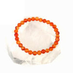 Orangencalcit Ø 6 mm Kugel Edelstein Armband flexibel und dehnbar Edelsteine Heilsteine bei Wunderstein24