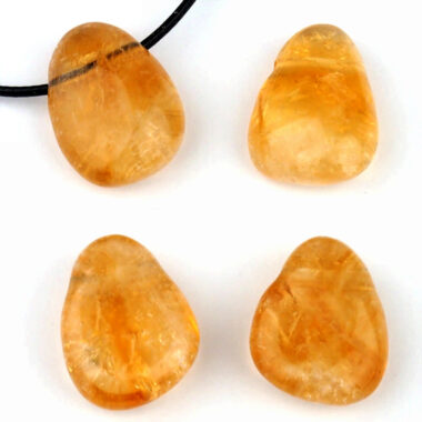 Citrin Cabochon Anhänger AAA-Qualität seitlich gebohrt Edelsteine Heilsteine bei Wunderstein24