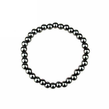 Hämatit Ø 6 mm Kugel Edelstein Armband flexibel und dehnbar Edelsteine Heilsteine bei Wunderstein24