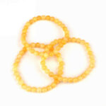 Orangencalcit Ø 6 mm Kugel Edelstein Armband flexibel und dehnbar Edelsteine Heilsteine bei Wunderstein24