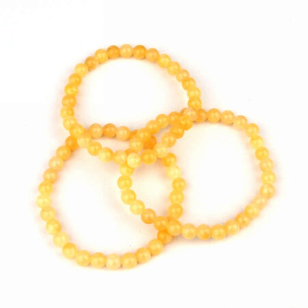 Orangencalcit Ø 6 mm Kugel Edelstein Armband flexibel und dehnbar Edelsteine Heilsteine bei Wunderstein24