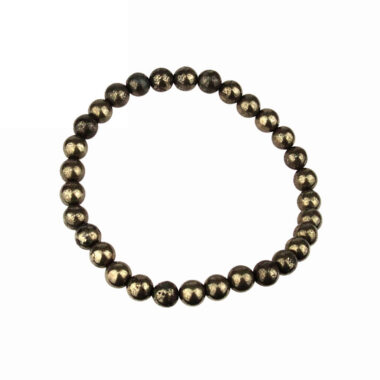 Pyrit Ø 6 mm Kugel Edelstein Armband flexibel und dehnbar Edelsteine Heilsteine bei Wunderstein24