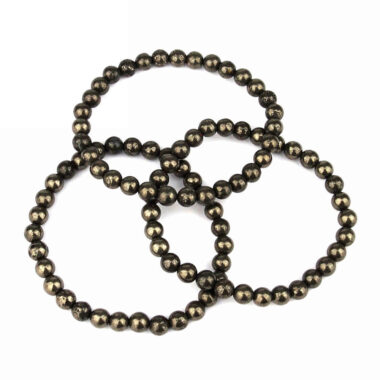 Pyrit Ø 6 mm Kugel Edelstein Armband flexibel und dehnbar Edelsteine Heilsteine bei Wunderstein24