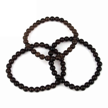 Rauchquarz Ø 6 mm Kugel Edelstein Armband flexibel und dehnbar Edelsteine Heilsteine bei Wunderstein24