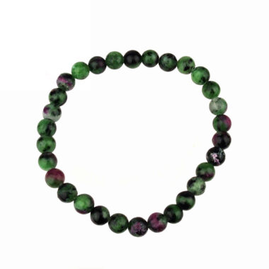 Rubin und Zoisit Ø 6 mm Kugel Edelstein Armband flexibel und dehnbar Edelsteine Heilsteine bei Wunderstein24