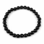 Schungit Ø 6 mm Kugel Edelstein Armband flexibel und dehnbar Edelsteine Heilsteine bei Wunderstein24
