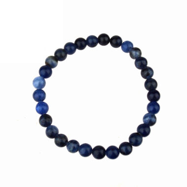 Sodalith Ø 6 mm Kugel Edelstein Armband flexibel und dehnbar Edelsteine Heilsteine bei Wunderstein24