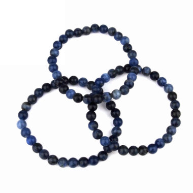 Sodalith Ø 6 mm Kugel Edelstein Armband flexibel und dehnbar Edelsteine Heilsteine bei Wunderstein24