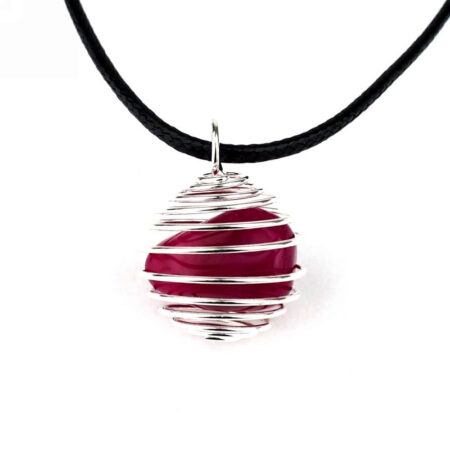 Spirale Anhänger Ø 25 mm Silber rhodiniert Edelstein | Perlen Käfig mit Öse Edelsteine Heilsteine bei Wunderstein24