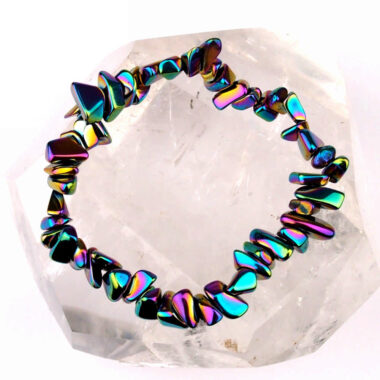 Aqua | Angel Aura – Hämatit Edelstein Armband flexibel und dehnbar Edelsteine Heilsteine bei Wunderstein24