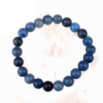 Aventurin blau | Blauquarz Ø 8 mm Kugel Edelstein Armband flexibel und dehnbar Edelsteine Heilsteine bei Wunderstein24