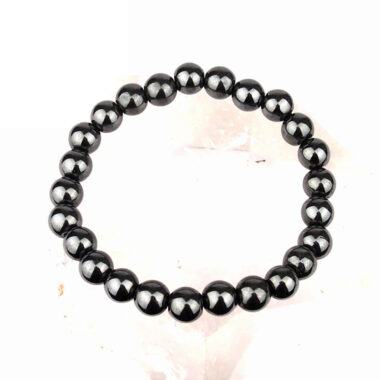 Hämatit Ø 8 mm Kugel Edelstein Armband flexibel und dehnbar Edelsteine Heilsteine bei Wunderstein24