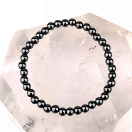 Hämatit Ø 4,5 mm Kinder Kugel Edelstein Armband flexibel und dehnbar Edelsteine Heilsteine bei Wunderstein24